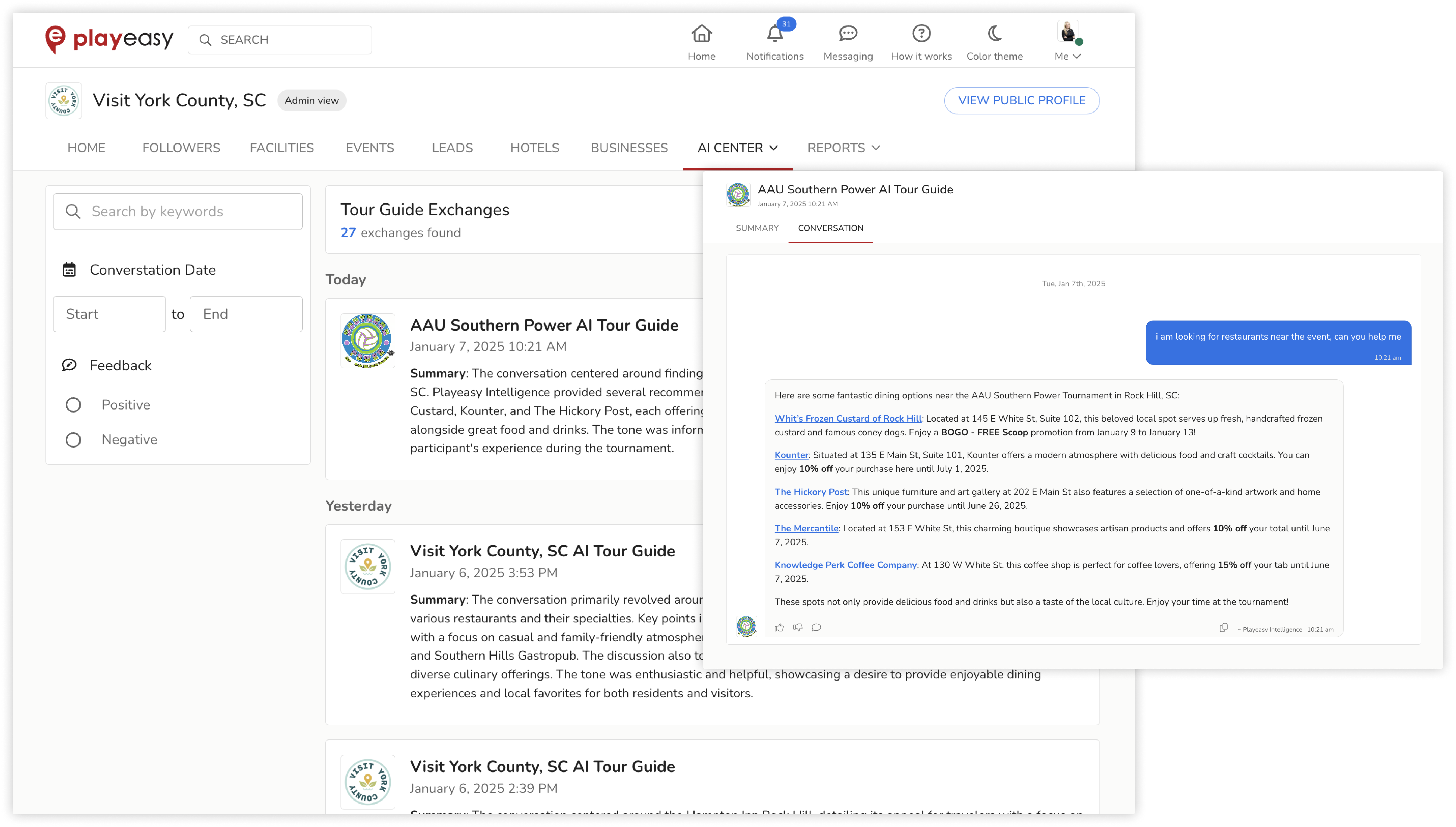 AI Tour Guide Conversation Analytics