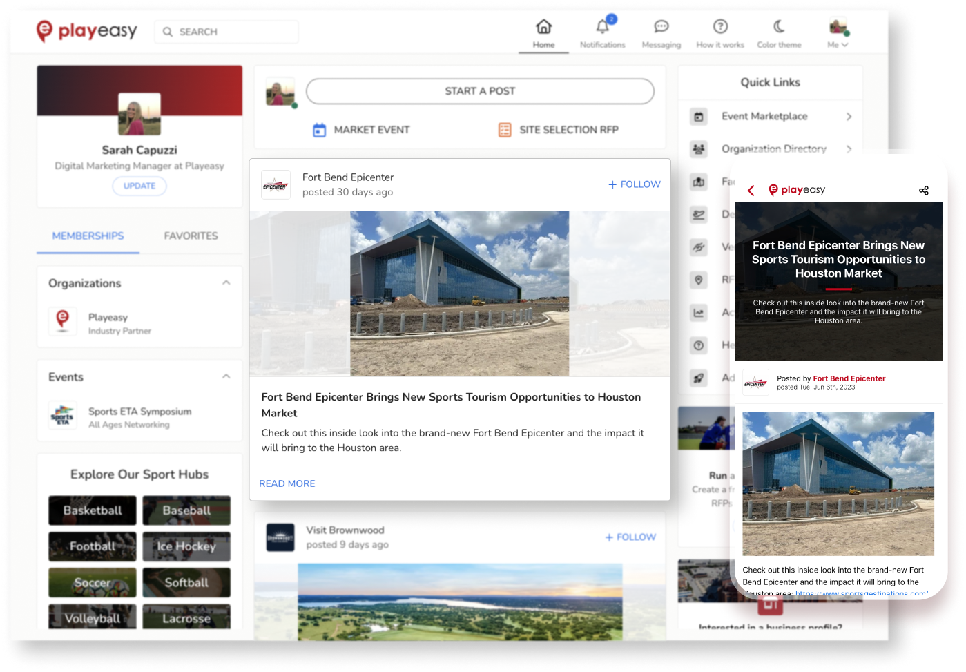 facility newsfeed & posts