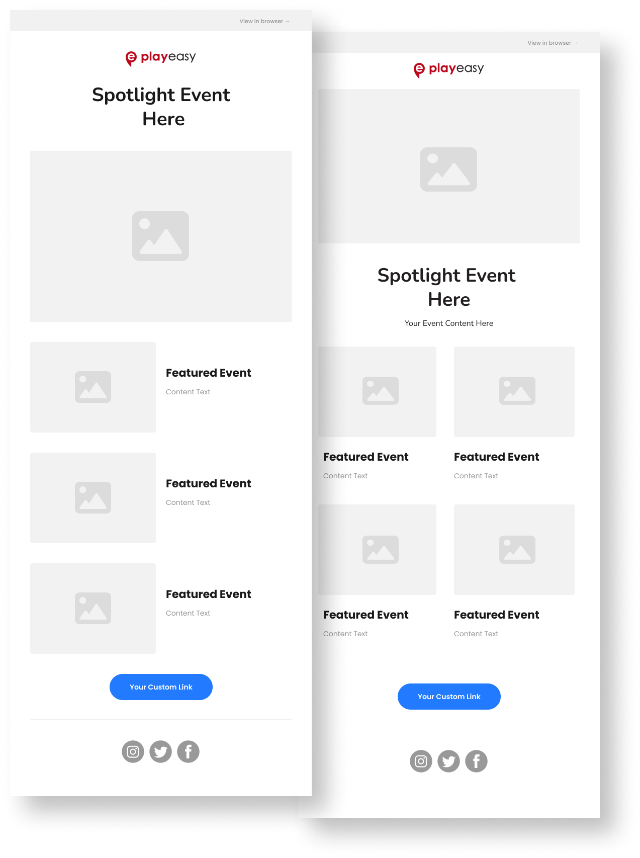 blank event email template